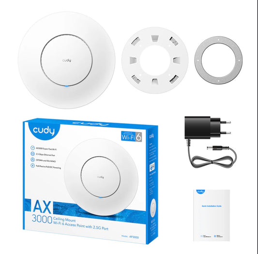 Cudy AX3000 Ceiling Mount Wi-Fi 6 Access Point with 2.5G Port | AP3000