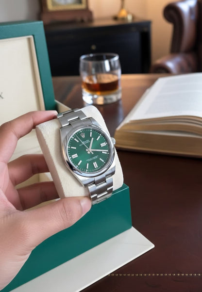 The Rolex Oyster Perpetual Green Dial 41mm