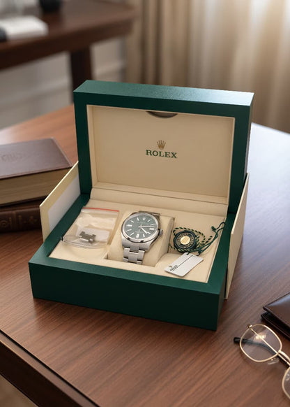 The Rolex Oyster Perpetual Green Dial 41mm